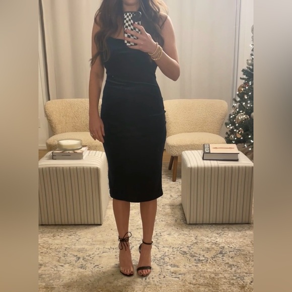 SHEIN Midi Dress in Velvet Green - Picture 9 of 9